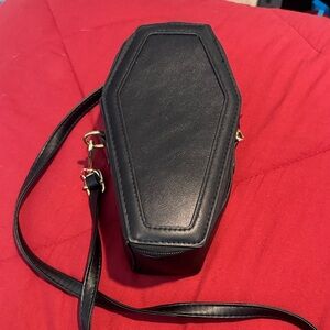Black Coffin-Shaped Crossbody Bag